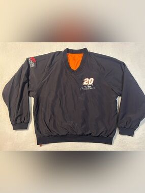 NASCAR Tony Stewart 20 Home Depot Sz XL Reversible Warmup Jacket Black Orange